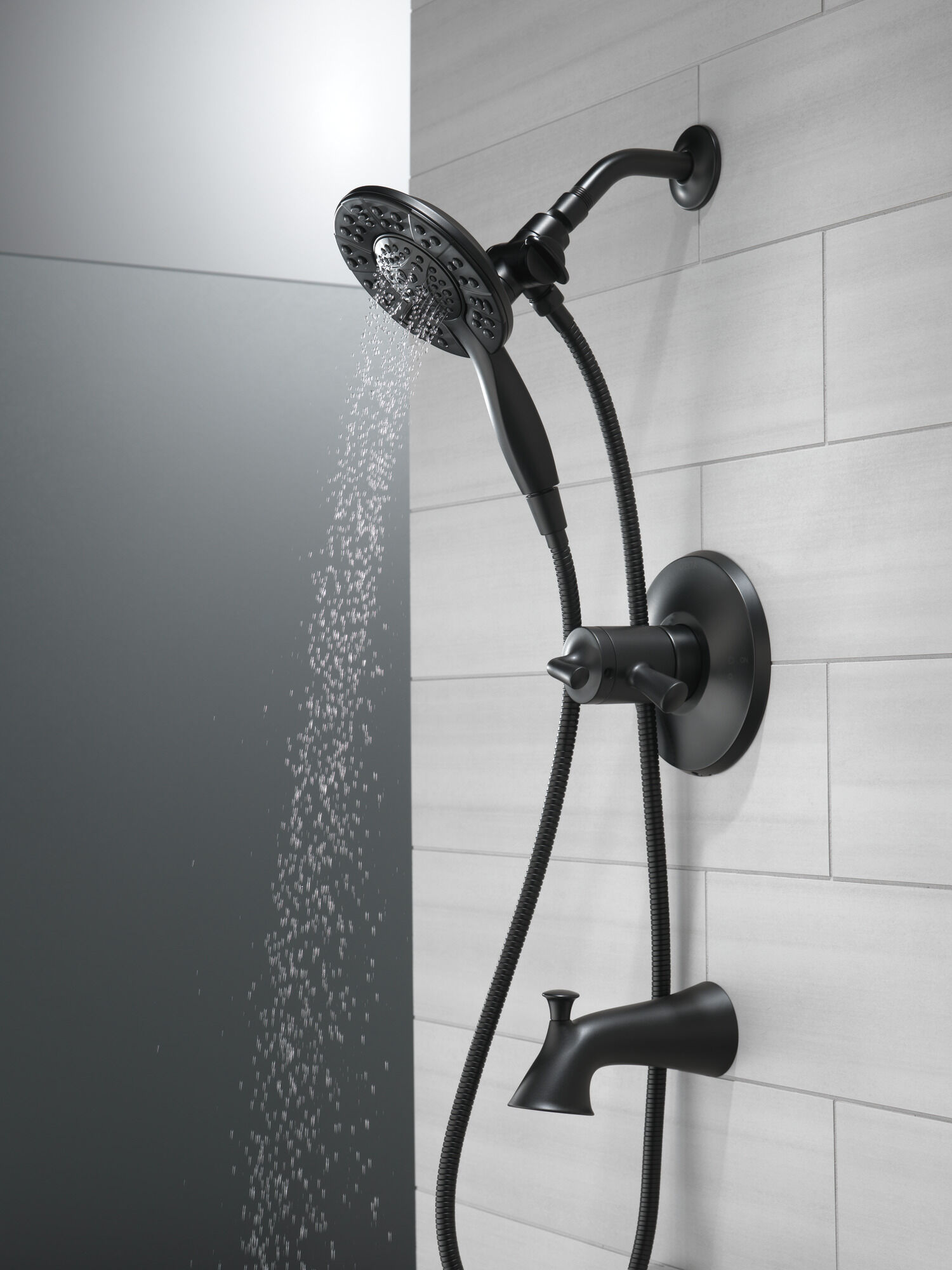 T17433-BL-I Ванна и облицовка для душа Monitor 17 Series Delta Faucet Kayra Матовый черный - Вид №9