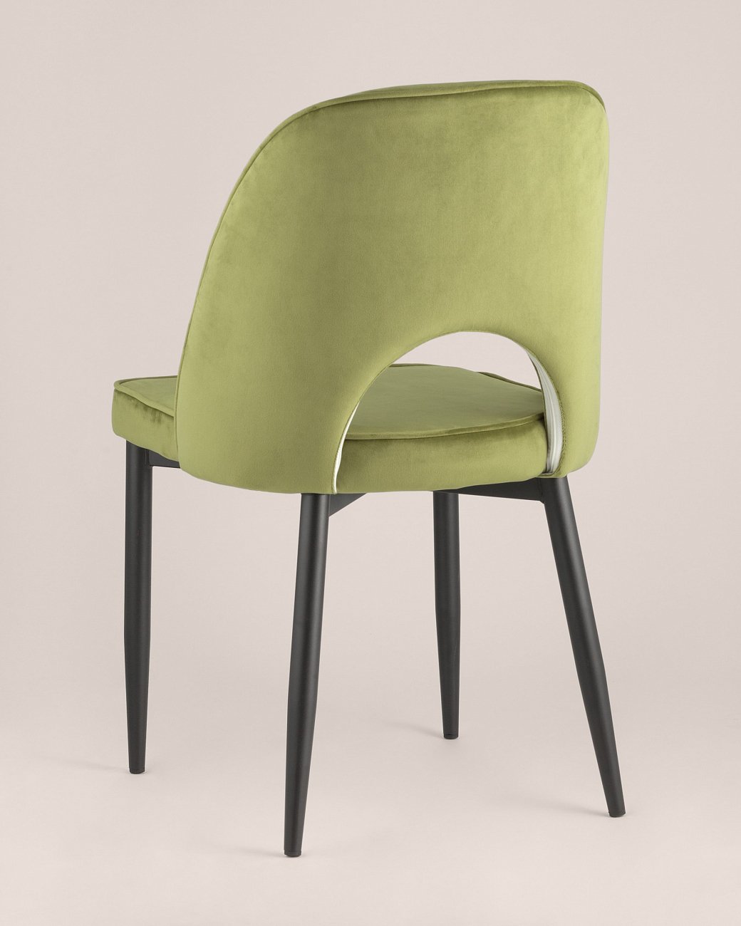 Стул со спинкой травяной с черными металлическими ножками "Молли" STOOL GROUP ДИЗАЙНЕРСКИЕ 00-3881924 Зеленый  - Вид №3