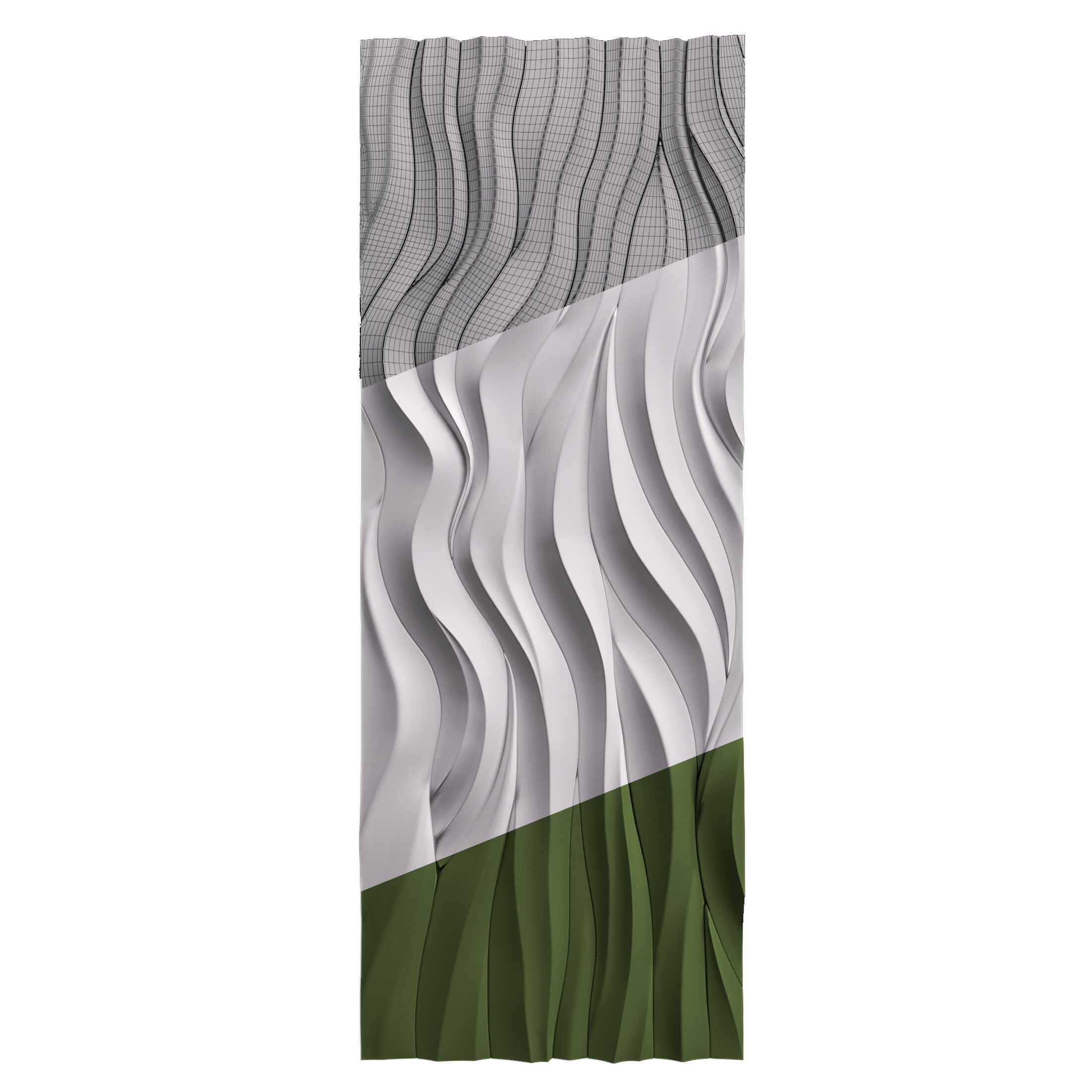 Трехмерная декоративная гипсовая панель WallDeco JERSEY ARCH-00025458 - Вид №2