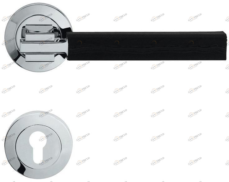 LINEA CALI' Ручка из хромированной латуни на розетке с замком Elle pelle sun-id-1408611