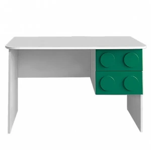 Детский письменный стол с ящиками левый "Леголенд" МАНДАРИН ЛЕГОЛЕНД 179556 Белый;зеленый
