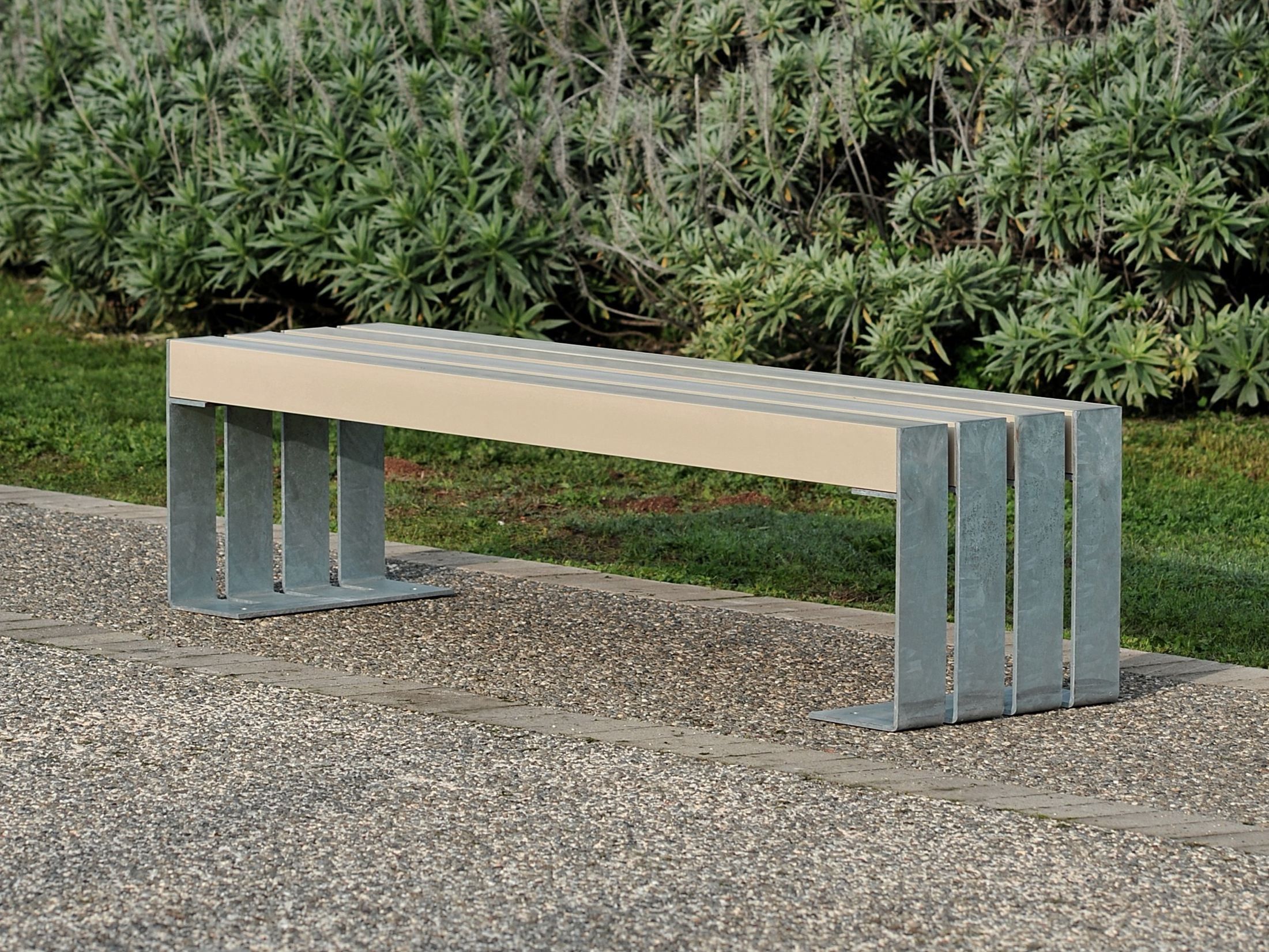 Стальная и деревянная скамья LAB23 ARCH-00015338