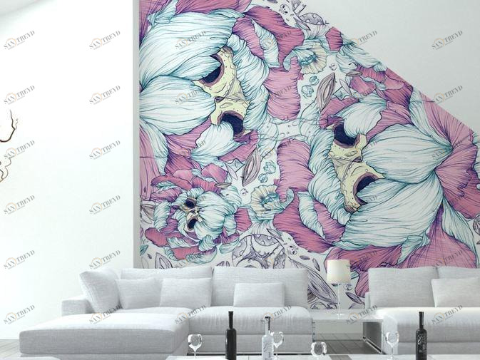 GLAMORA Моющиеся виниловые обои с цветочными мотивами Softly sun-id-1378839