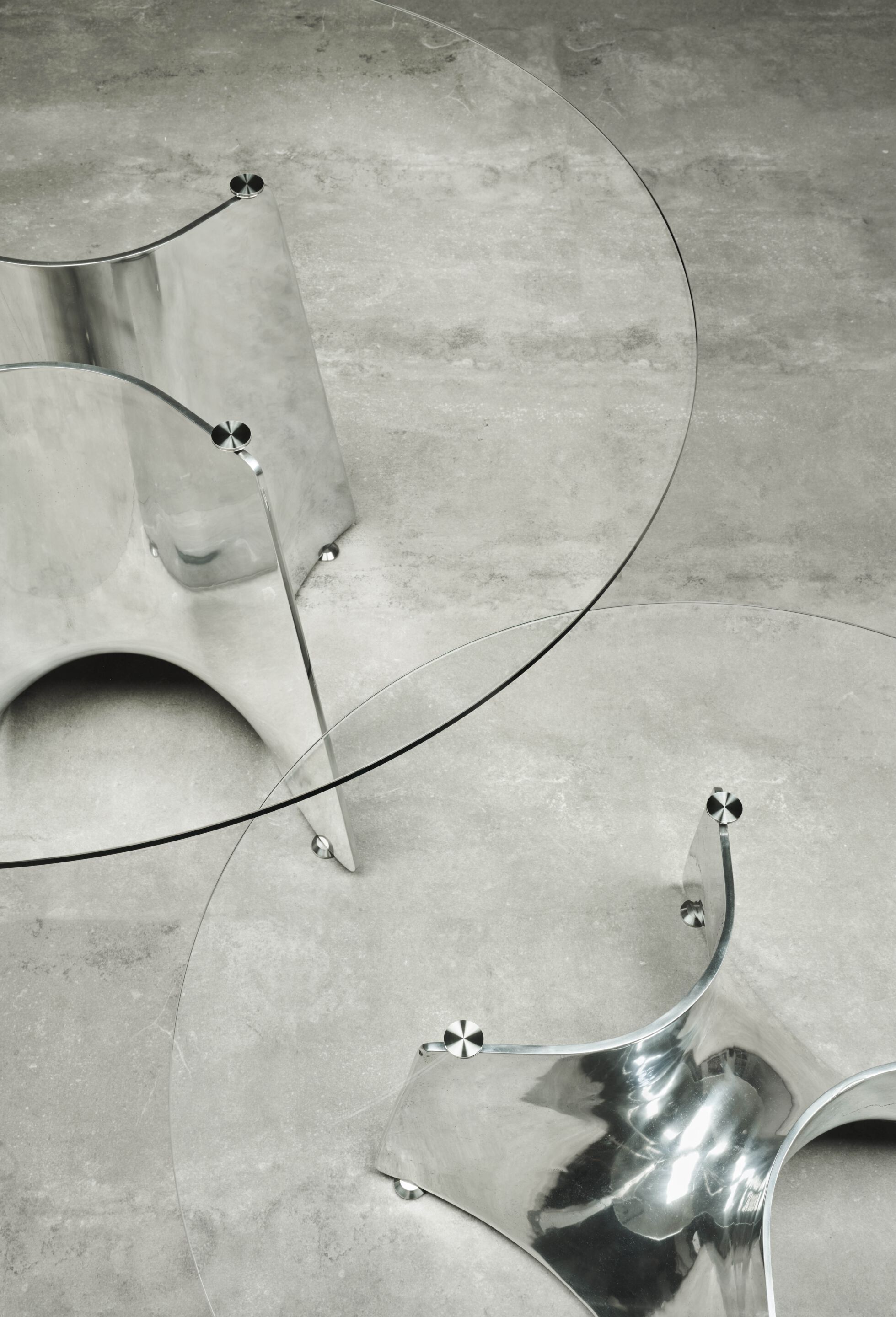 Круглый стол из алюминия и стекла BALERI ITALIA Bentz ARCH-00030100 - Вид №8