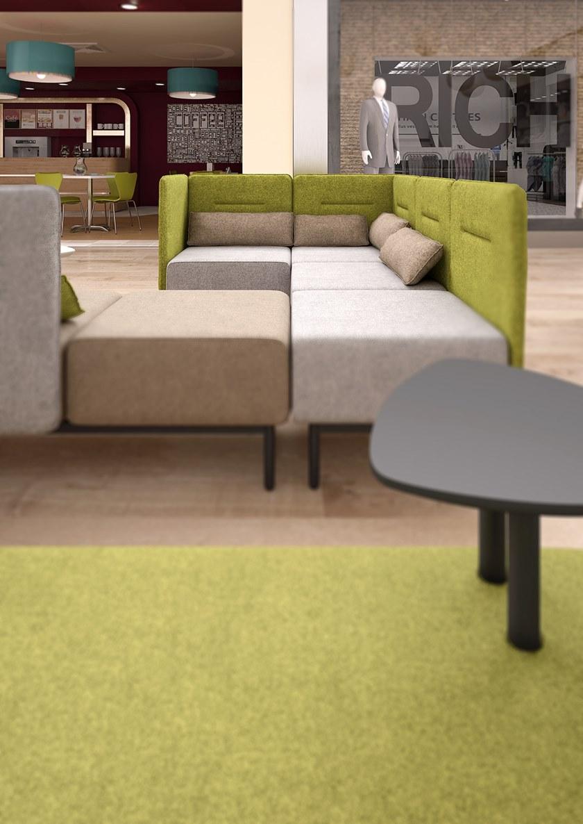 Leyform Огнестойкий 2-местный тканевый диван с разъемом USB Around sun-id-1430483 - Вид №4