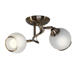 Люстра потолочная КС30056/2C, 2 лампы, 6 м², цвет бронза/бежевый
