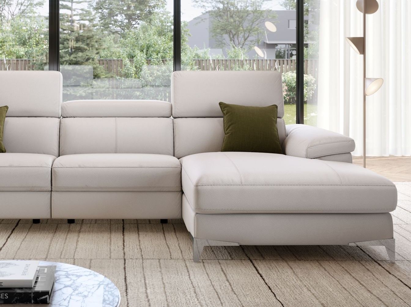 Кожаный диван с полуостровом Sofanella Venosa ARCH-00079818 - Вид №5