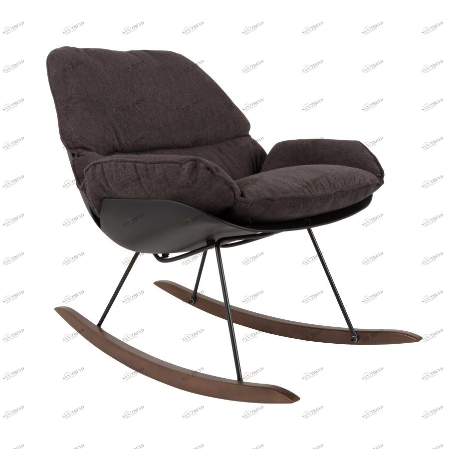Лаунж кресло-качалка Rocky темное White Label Living 3100053