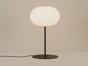 Настольная лампа из дутого стекла