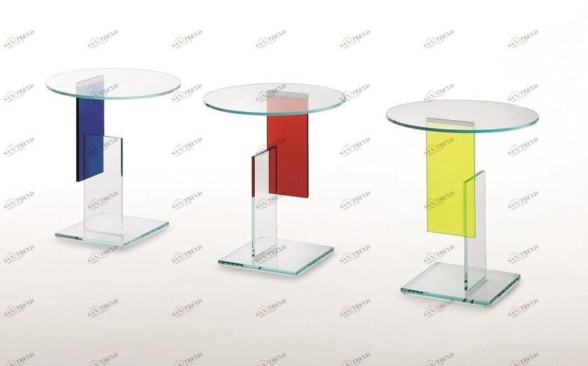 Glas Italia Круглый журнальный столик из хрусталя sun-id-1390616