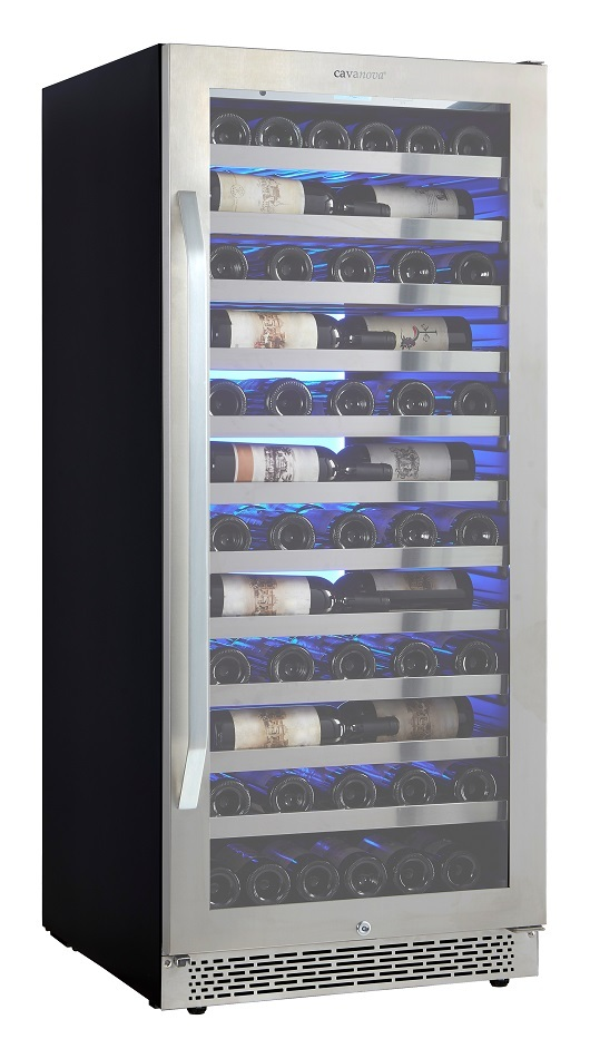 9189163 Винный шкаф Cavanova CV102-1TL серебристый STDN-0028242 - Вид №5