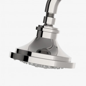 AESH10 5-дюймовая душевая лейка, кронштейн и фланец Aero для настенного монтажа Waterworks