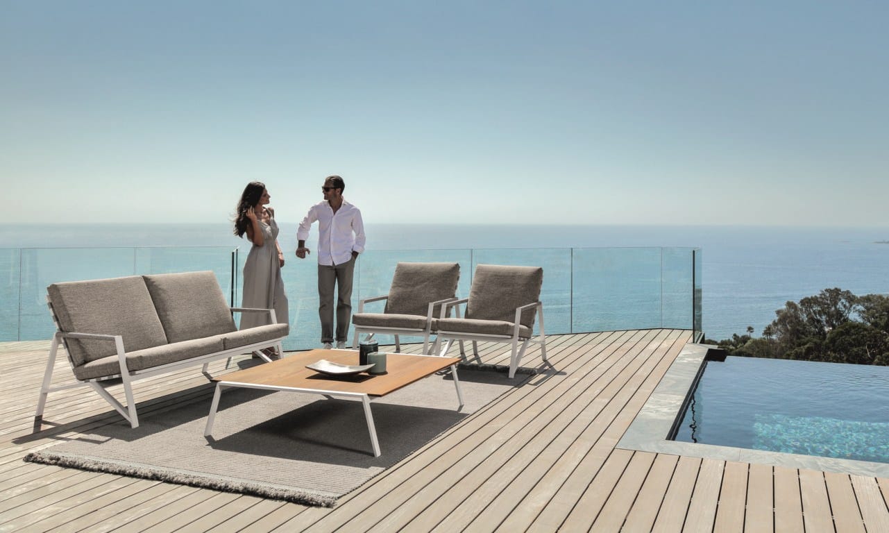 2-местный тканевый съемный садовый диван Talenti коттедж ARCH-00030872 - Вид №1