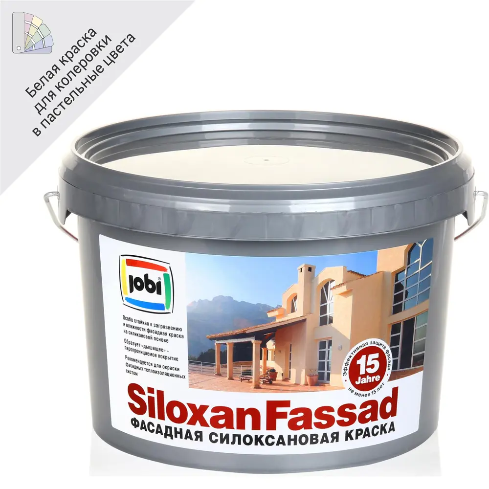 Фасадная краска Jobi Siloxanfassad с эффектом декоративной штукатурки 87003744 STLM-1412871