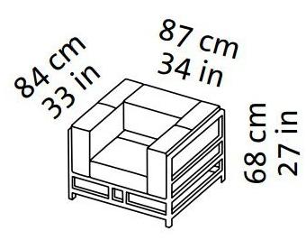 brühl Кресло из ткани с подлокотниками Easy pieces sun-id-1370459 - Вид №6