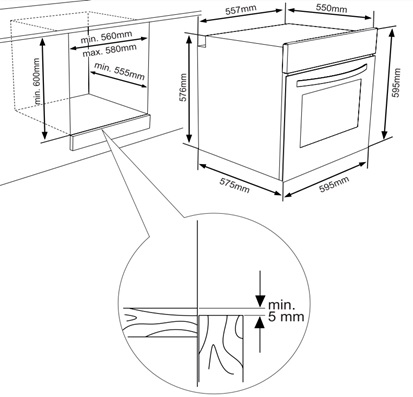 4900813 Электрический духовой шкаф Vestfrost VFIO72W белый STDN-0053569 - Вид №2