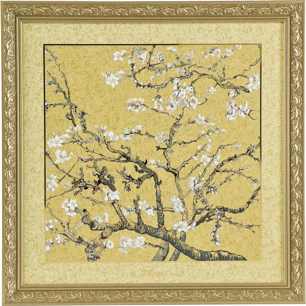 10596153 Goebel Картина 68*68см "Миндальное дерево" зол. Фарфор 