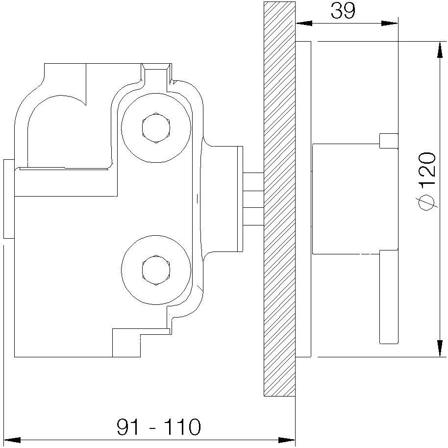 rvb Смеситель для душа с одной ручкой Line 4075.--.74 - Вид №1