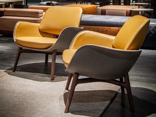 Poltrona Frau Мягкое кожаное кресло с подлокотниками La collezione - divani e poltrone sun-id-1476281 - Вид №6