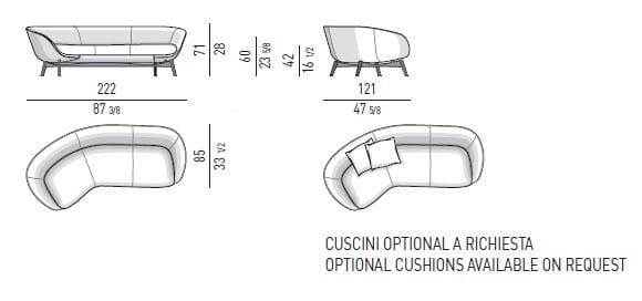 3-местный тканевый диван Minotti Рассел ARCH-00121600 - Вид №3