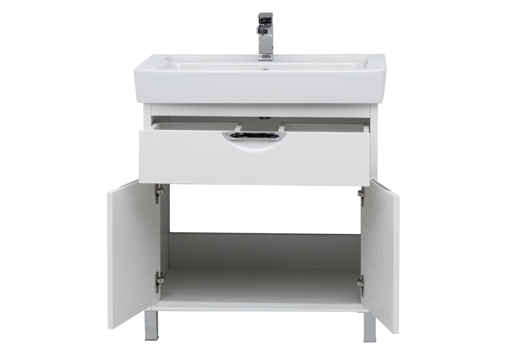 Мебель для ванной Aquanet Гретта 80 New белый (1 ящик, 2 дверцы) 00239433 - Вид №5