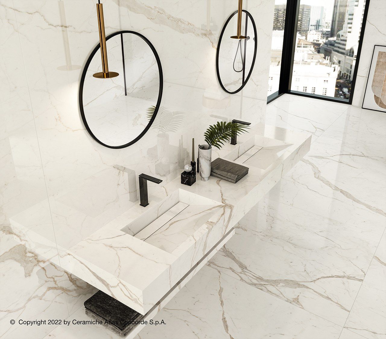 Двойная подвесная раковина из керамогранита Atlas Concorde Habitat Contract ARCH-00111586 - Вид №3