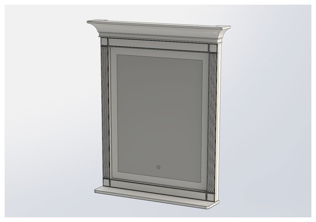 Зеркало Aquanet Селена 90 белый/серебро 00201646 - Вид №2