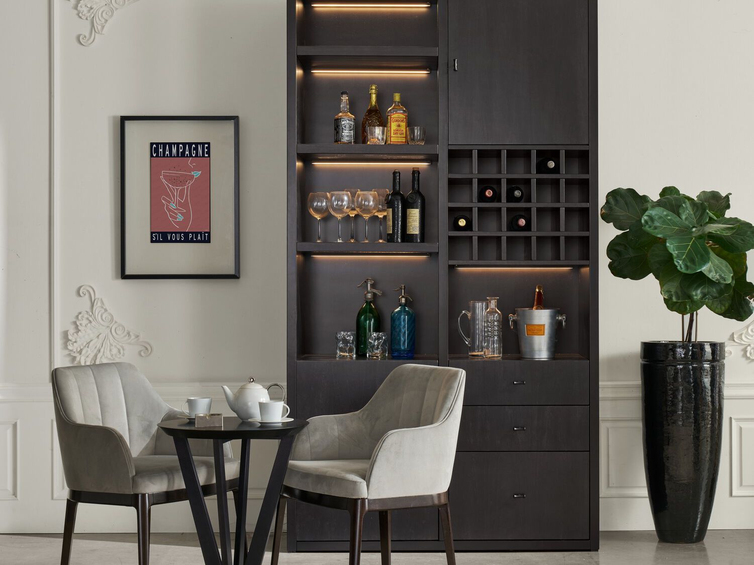 Деревянный барный шкаф со встроенным освещением GUERRA VANNI Studio Privè ARCH-00076341 - Вид №2