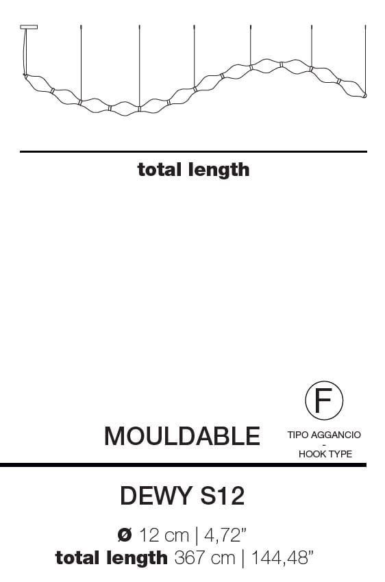 Подвесной светильник из боросиликатного стекла Euroluce Lampadari Dewy ARCH-00084565 - Вид №1