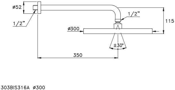 RUBINETTERIE STELLA Душевая лейка с держателем sun-id-1425094 - Вид №2