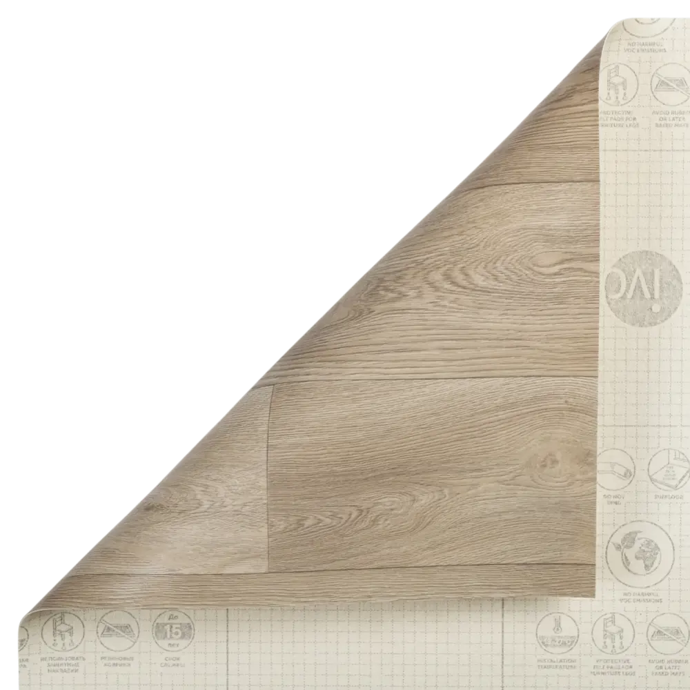 Полукоммерческий линолеум KREAFORTA «Арей» 32 класс 3 м - бежевый под дерево 89436087 STLM-1581371 - Вид №4