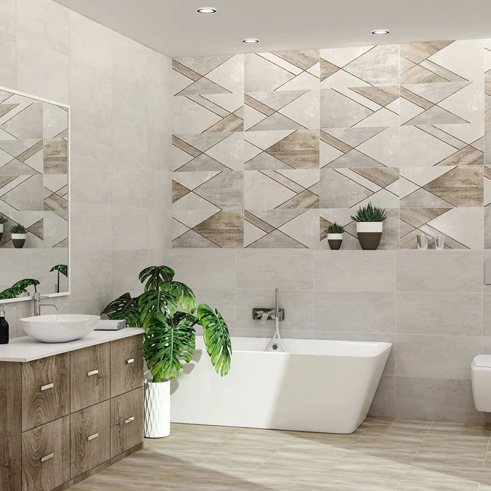 Плитка настенная Azori Global Geometry 31.5x63 см 1.59 м² цвет серый 82665725 STLM-2170049 - Вид №4