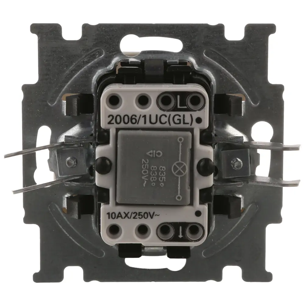 Выключатель встраиваемый ABB Basic 55 1 клавиша с подсветкой, цвет белый 13596309 STLM-2006676 Basic55 - Вид №3