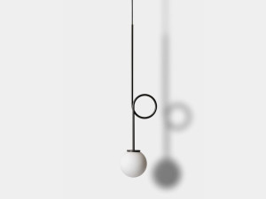 Светодиодный подвесной светильник из матового стекла и металла