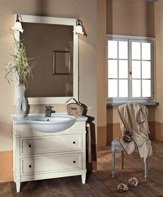 8047 Tifernoit Белая лакированная композиция для ванной Bagno 