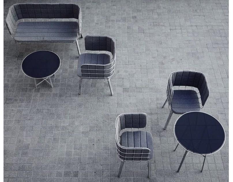 Host & Home Низкий садовый стол из стали и стекла Grid sun-id-1448741 - Вид №1