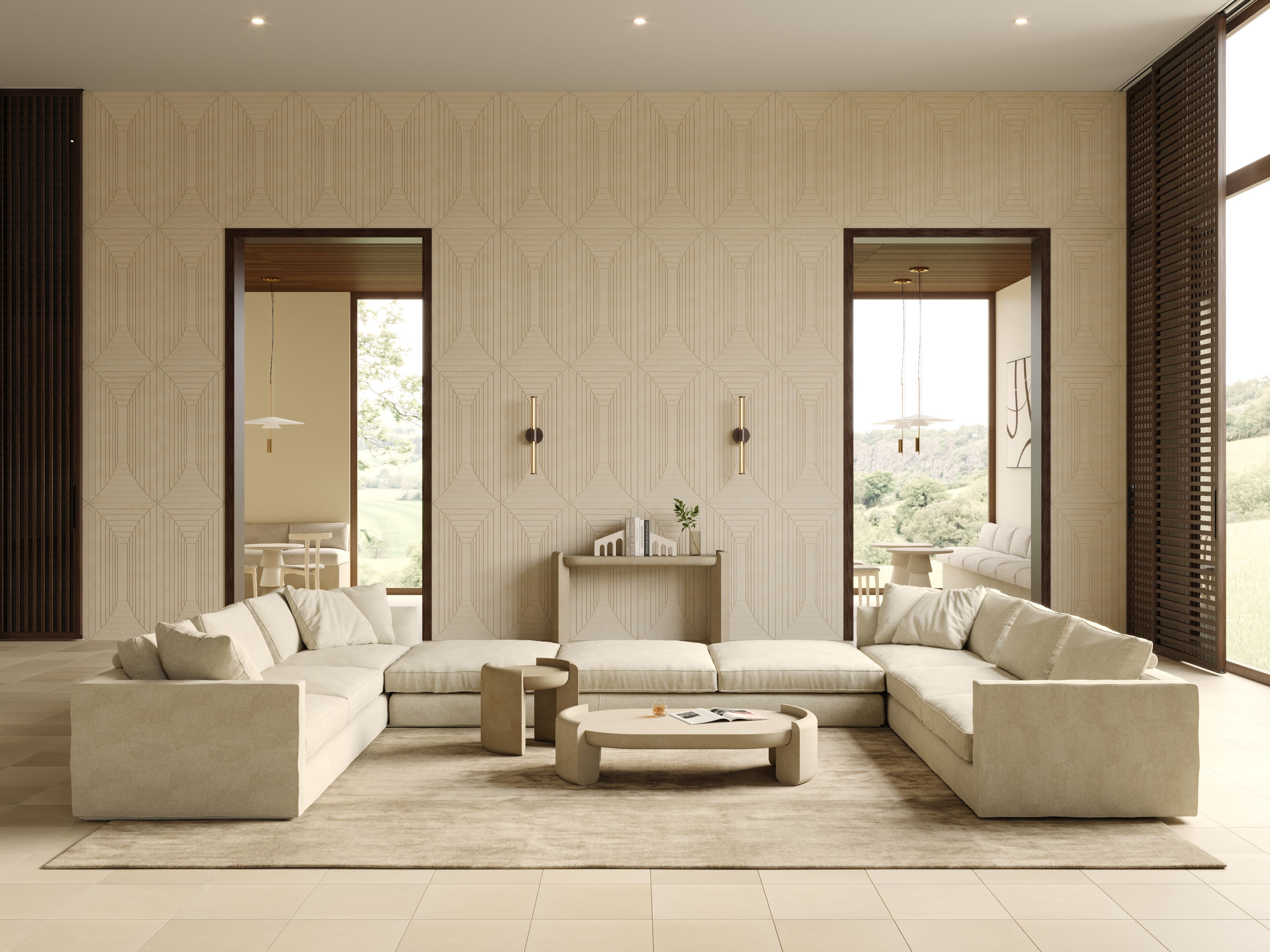 Низкий журнальный столик из натурального камня PIMAR Фуэнте ARCH-00008476 - Вид №1