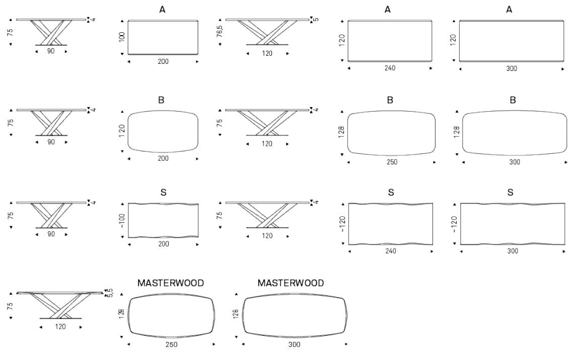 Стальной и деревянный стол Cattelan italia Stratos ARCH-00076688 - Вид №11