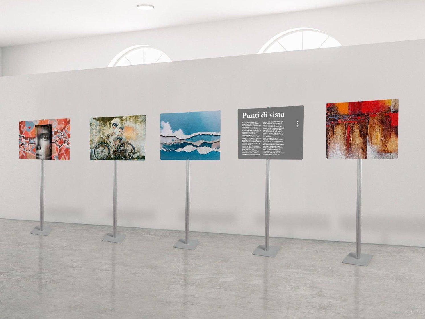 Алюминиевая напольная стойка дисплея STUDIO T InUno ARCH-00018074