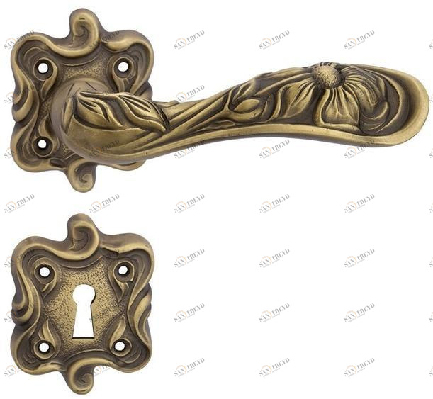 LINEA CALI' Ручка из хромированной латуни на розетке с замком Arte sun-id-1411818