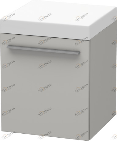 XL270400707 Мобильная тумба X-Large #XL2704 400 x 400 мм Бетонно-серый матовый декор Duravit