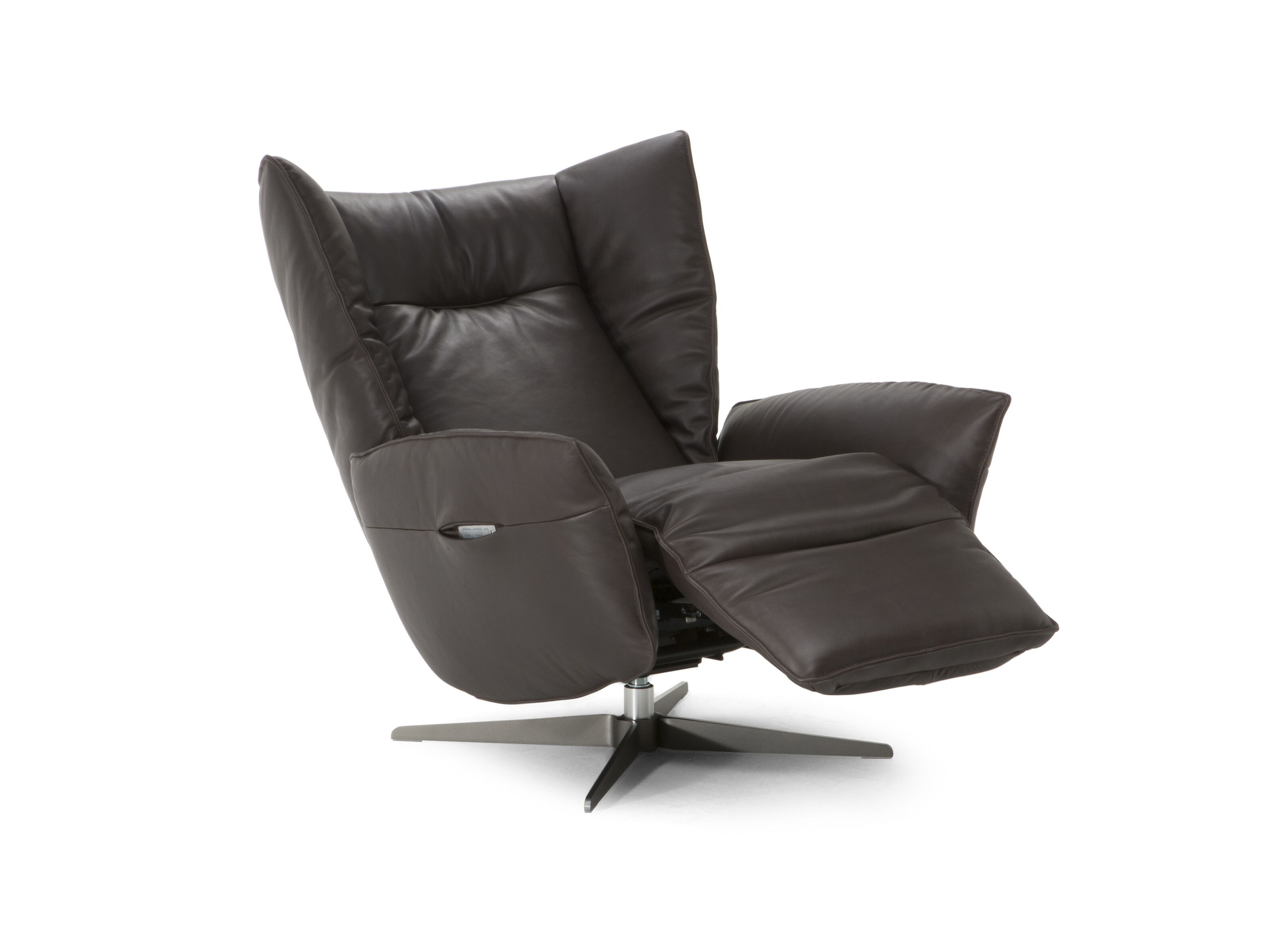 Кожаное вращающееся кресло с подставкой для ног Natuzzi Italia TULIP ARCH-00102287 - Вид №2