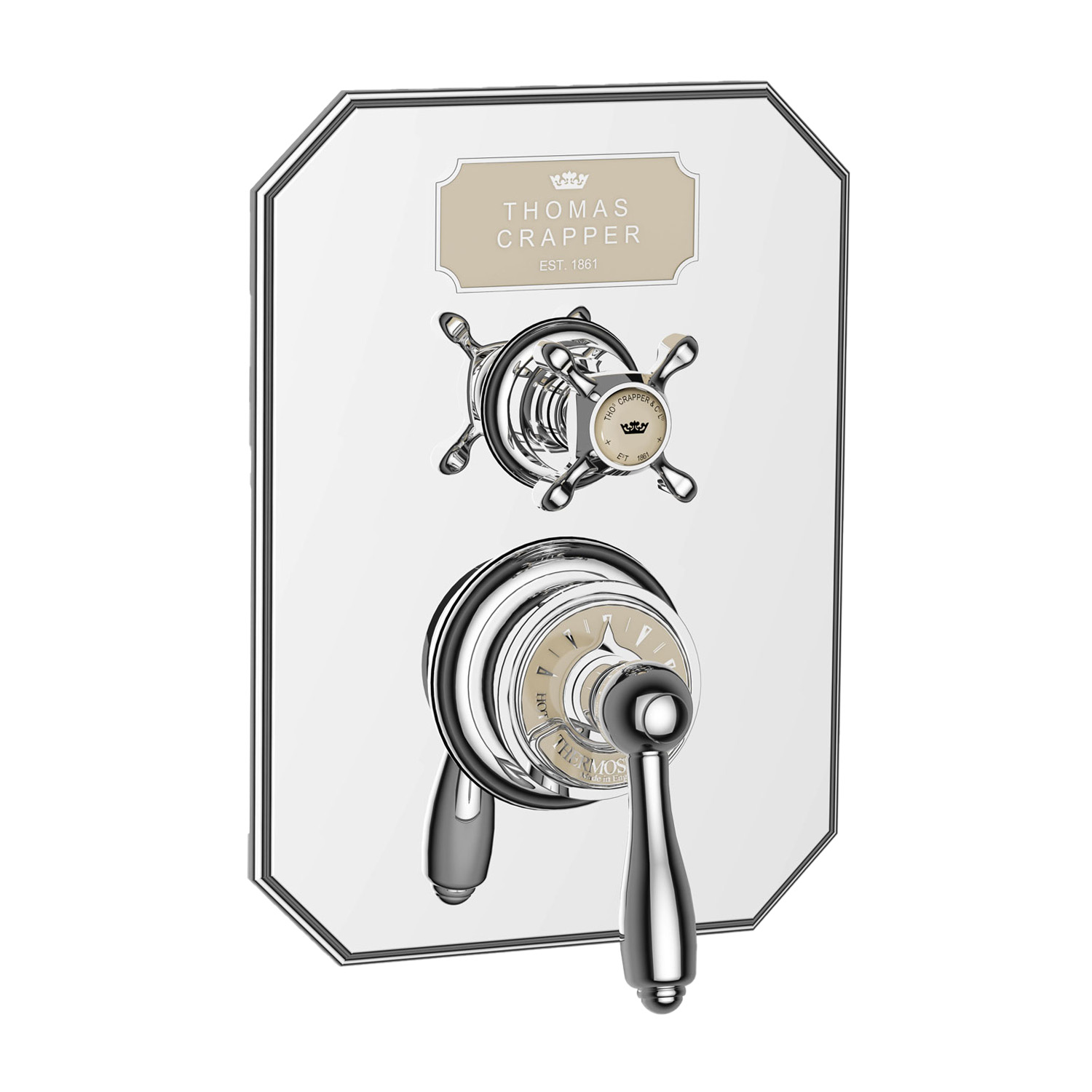 TCOVSH9200PB Ovington Термостатический душ скрытого монтажа двойного назначения Thomas Crapper 