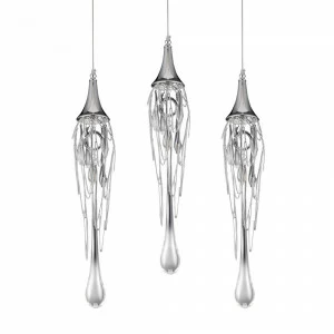 Подвесной светильник Goddess Tears 3 chrome от Delight Collection PR68009M-3 DELIGHT COLLECTION ДИЗАЙНЕРСКИЕ 243773 Хром