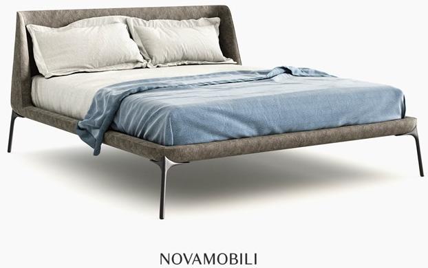 Novamobili Кровать двуспальная с обивкой Velvet sun-id-1441854 - Вид №7