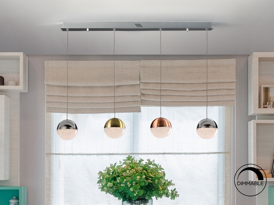 098220 Подвесной светильник 4L LED цветной Schuller Sphere