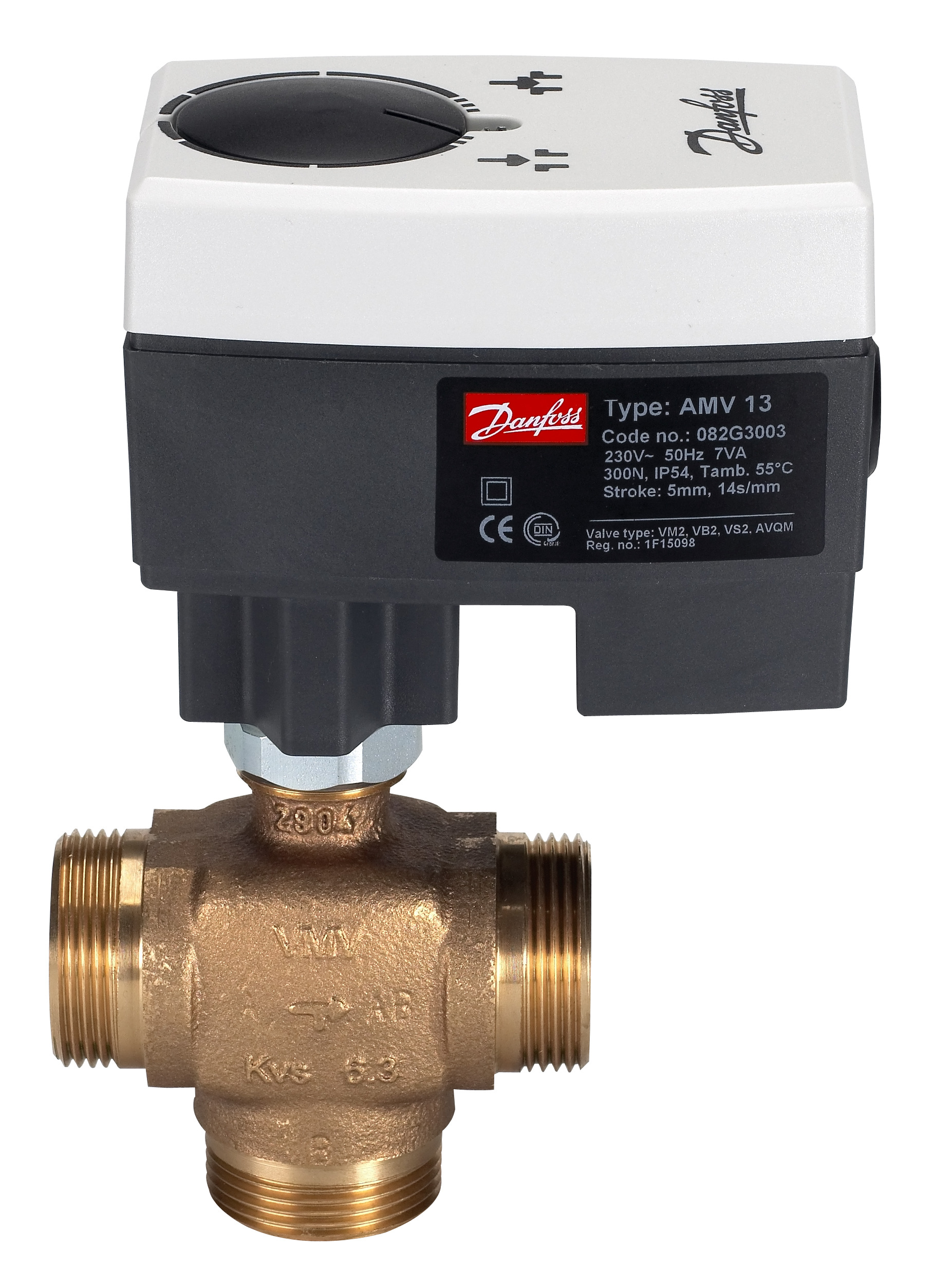 Danfoss Редукторные электроприводы с трехпозиционным управлением AMV 25 230В электропривод 082G3024  - Вид №20