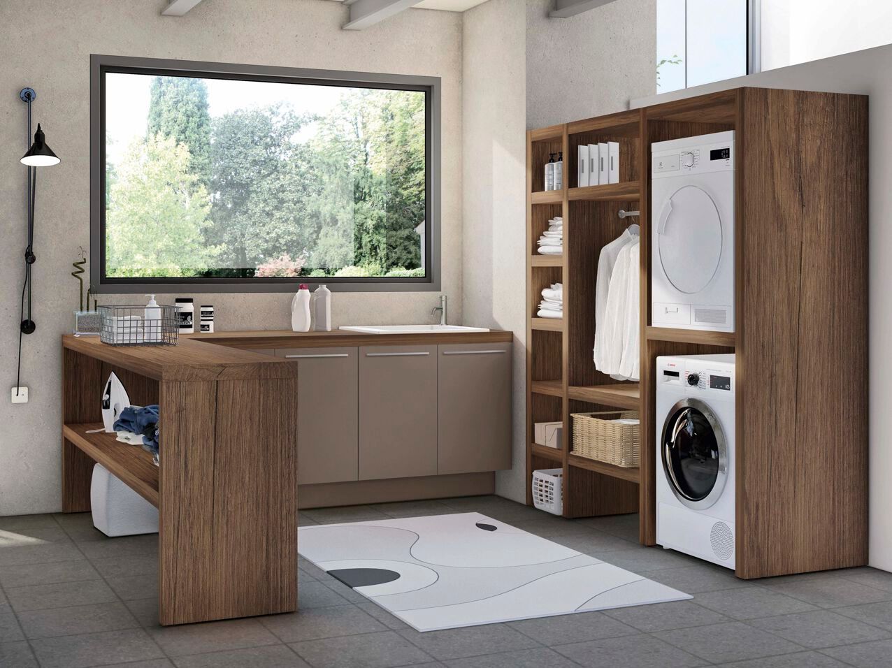 Шкаф для белья со стиральной машиной Gruppo Geromin магазин ARCH-00062355