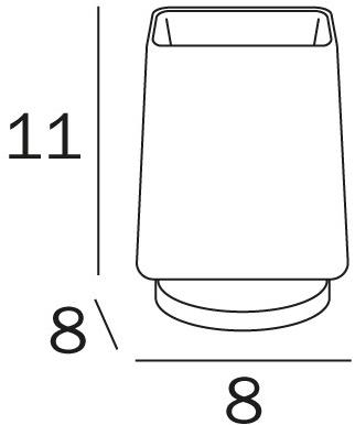 INDA® Подставка для зубных щеток в стекле Divo R1510b001 - Вид №1