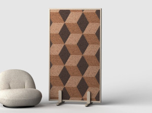 Пробковая мобильная офисная перегородка на колесах